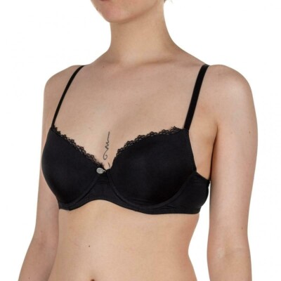 LAURA BIAGIOTTI BLACK 4B - 80 - 36B BRA UNDERWIRED GRADUATED PUSH UP BRA