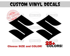 x2 Suzuki Logo Decals Helmet Stickers, Dirt Bike ATV Motorcycle UTV Suzuki