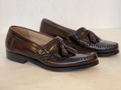 G. H. Bass Jeremy Tasseled Kilted Handcrafted Leather Weejuns Loafers Burgundy G H Bass Weejuns “Jeremy” Tasseled Kilted Handcrafted  main image 2