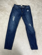 Hudson Jeans Womens 40 Blue Denim Cotton Pants Distressed USA Made Ladies