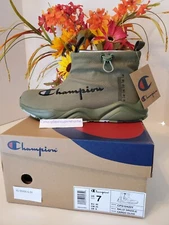 Champion ~ Rally Drizzle Sneakerboots Rain Waterproof ~ Cargo Olive Size 7Y~NEW~