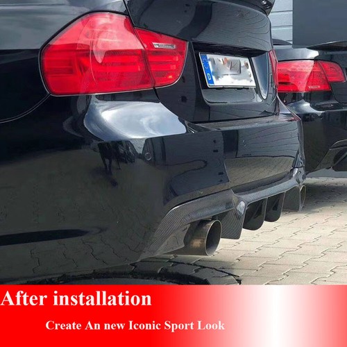 Real Carbon Rear Bumper Diffuser Lip Spoiler Fit for BMW E90 M-Sport 328i 335i - Picture 5 of 10