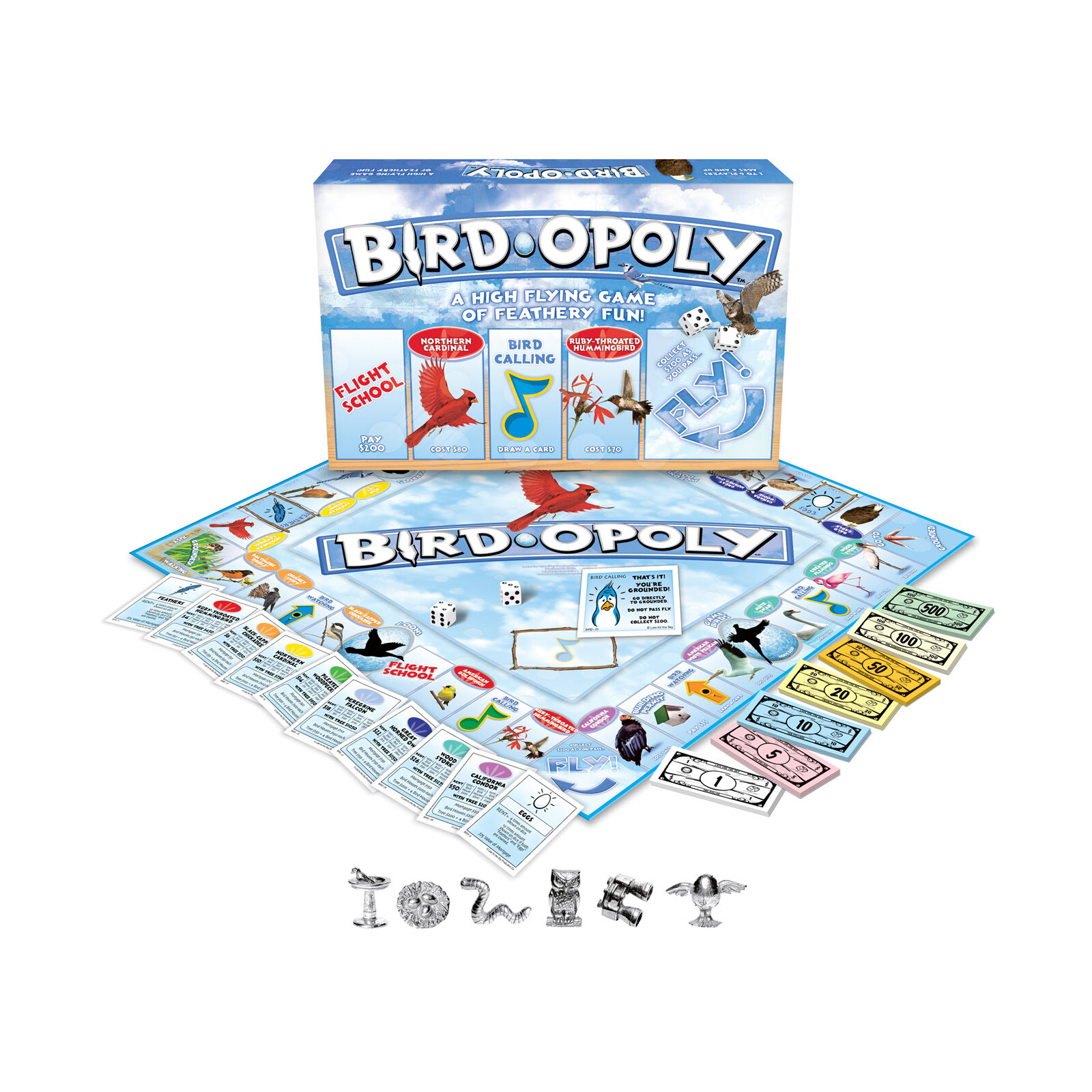 Factory Bird-opoly Bird Opoly Board Game Late for The Sky 730799050466 ...