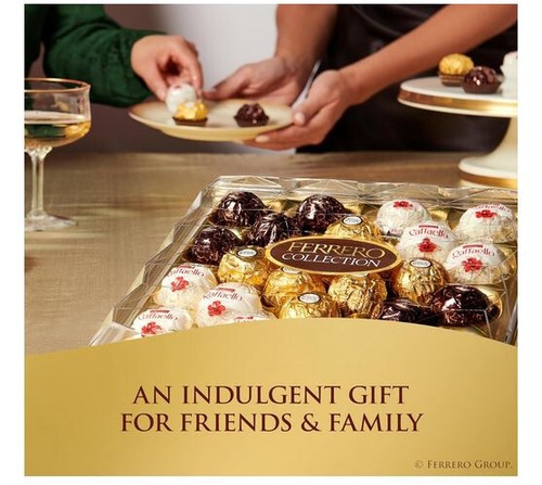 Ferrero Rocher, 24 unidades, Premium Gourmet Surtido Avellana Leche Chocolate, Dar - Imagen 5 de 7