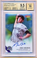 2015 Bowman's Best Mike Nikorak Best of '15 Auto Rc #B15-MN BGS 9.5/10 - POP 4