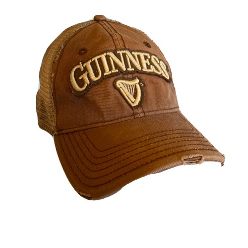 Brown Guinness Distressed Hat Cap 