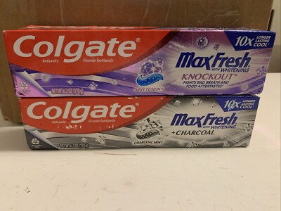Colgate Max Fresh Charcoal & Knockout Toothpaste Charcoal Mint/Mint Fusion