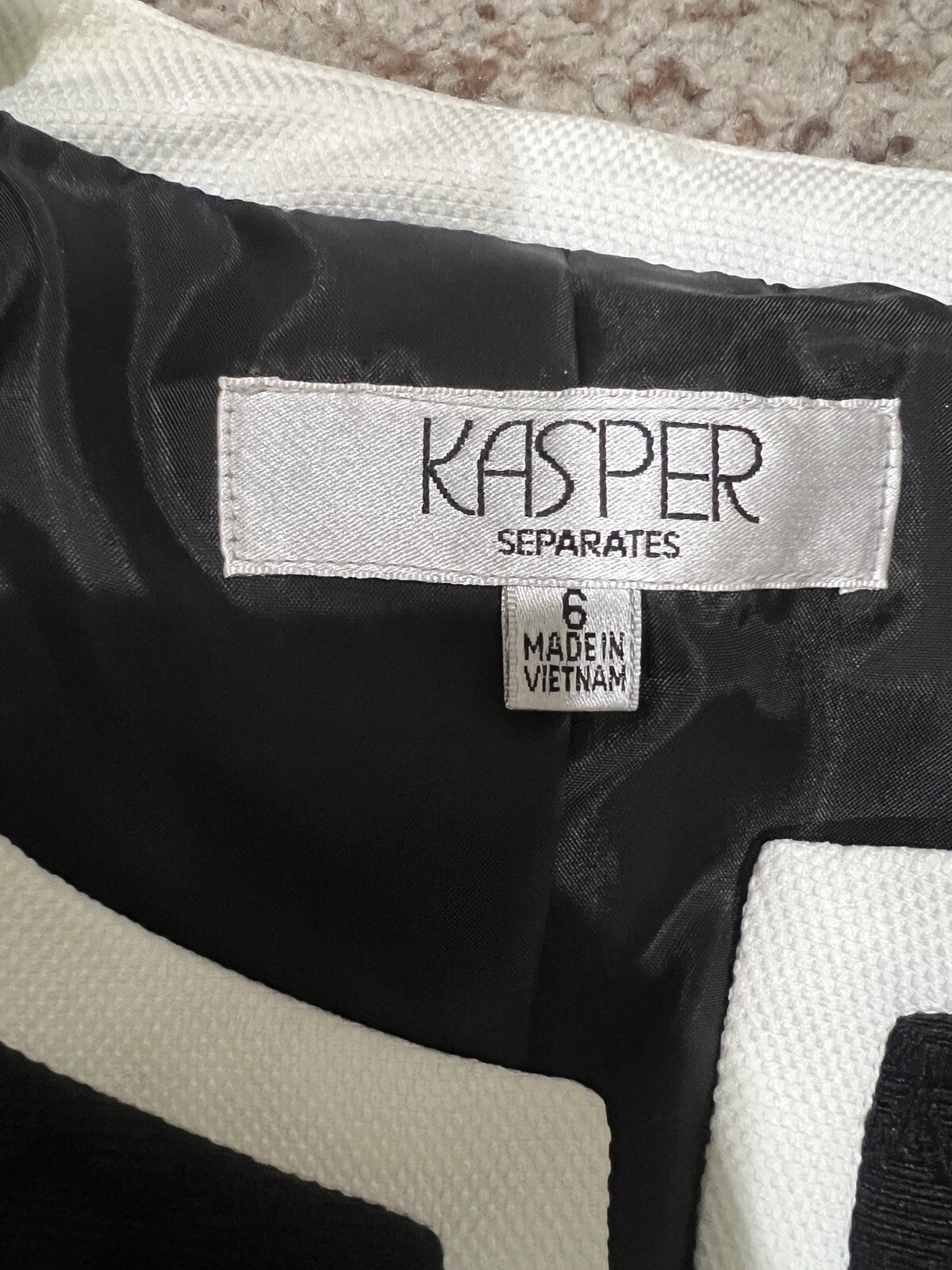 Kasper Separates Jacket Black Collarless Open Fro… - image 7