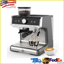 20 Bar Professional Espresso Machines with Grinder with Steam Milk Frother Steam