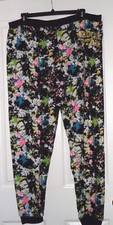 BOBBIE BROOKS FLEECE LOUNGE PANTS SIZE 1X - 2X - 3X MULTI-COLOR ROCK STAR NWT