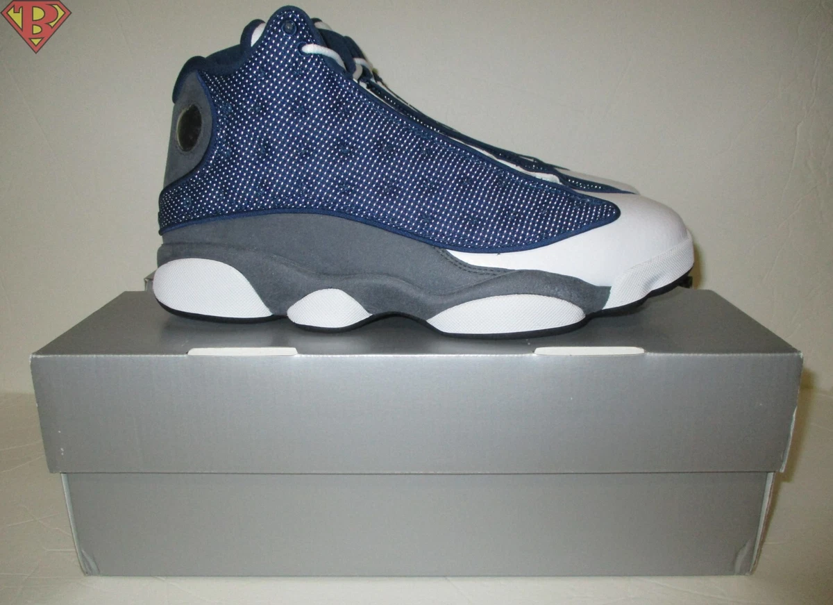 Nike mens air jordan retro xiii 13 flint 2020 navy white flint grey  414571-404