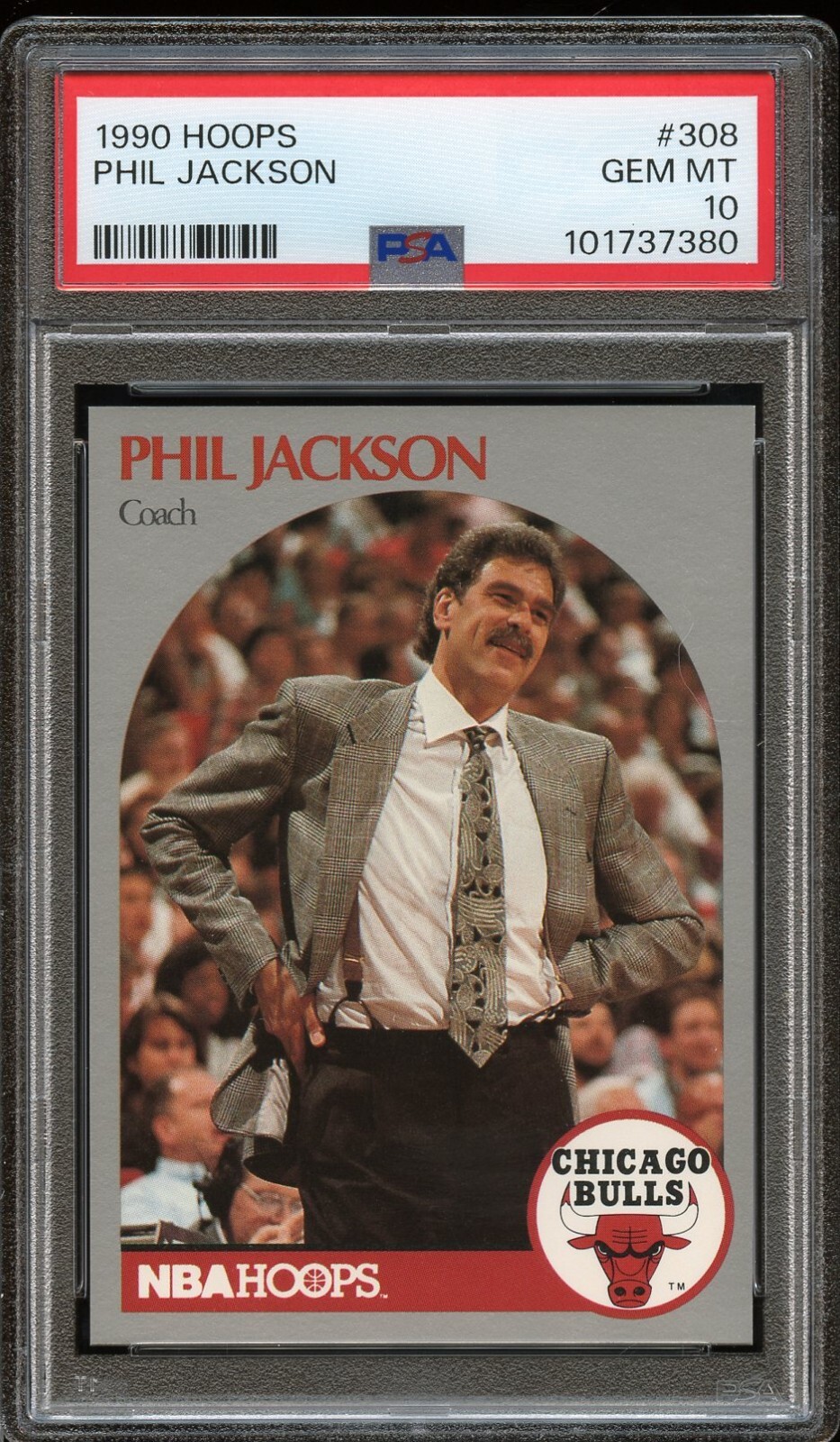 1990 Hoops Basketball #308 Phil Jackson PSA 10