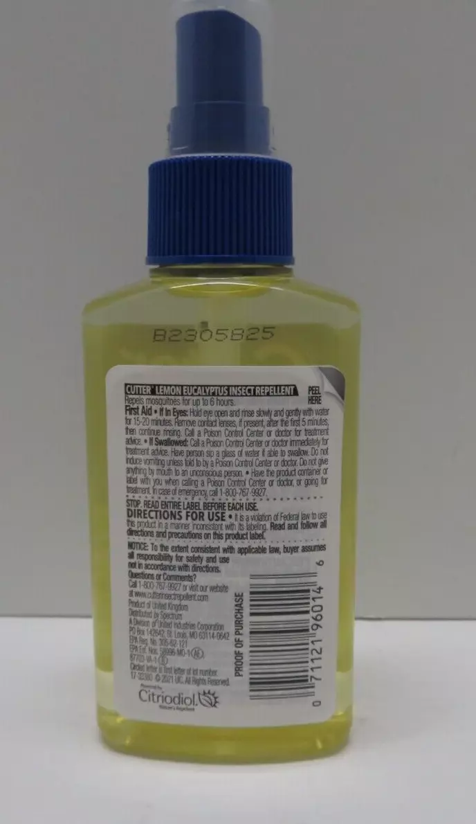 Cutter lemon 2024 eucalyptus insect repellent