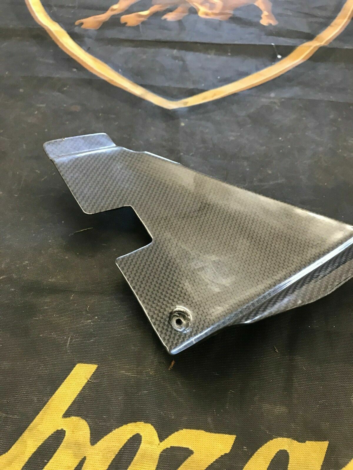 LAMBORGHINI MURCIELAGO COUPE RIGHT CARBON FIBER ENGINE BAY COVER OEM 418103555