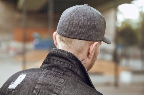 Flexfit by Yupoong herringbone melange 6277hm - gebogene Snapback Baseballkappe - Bild 4 von 12