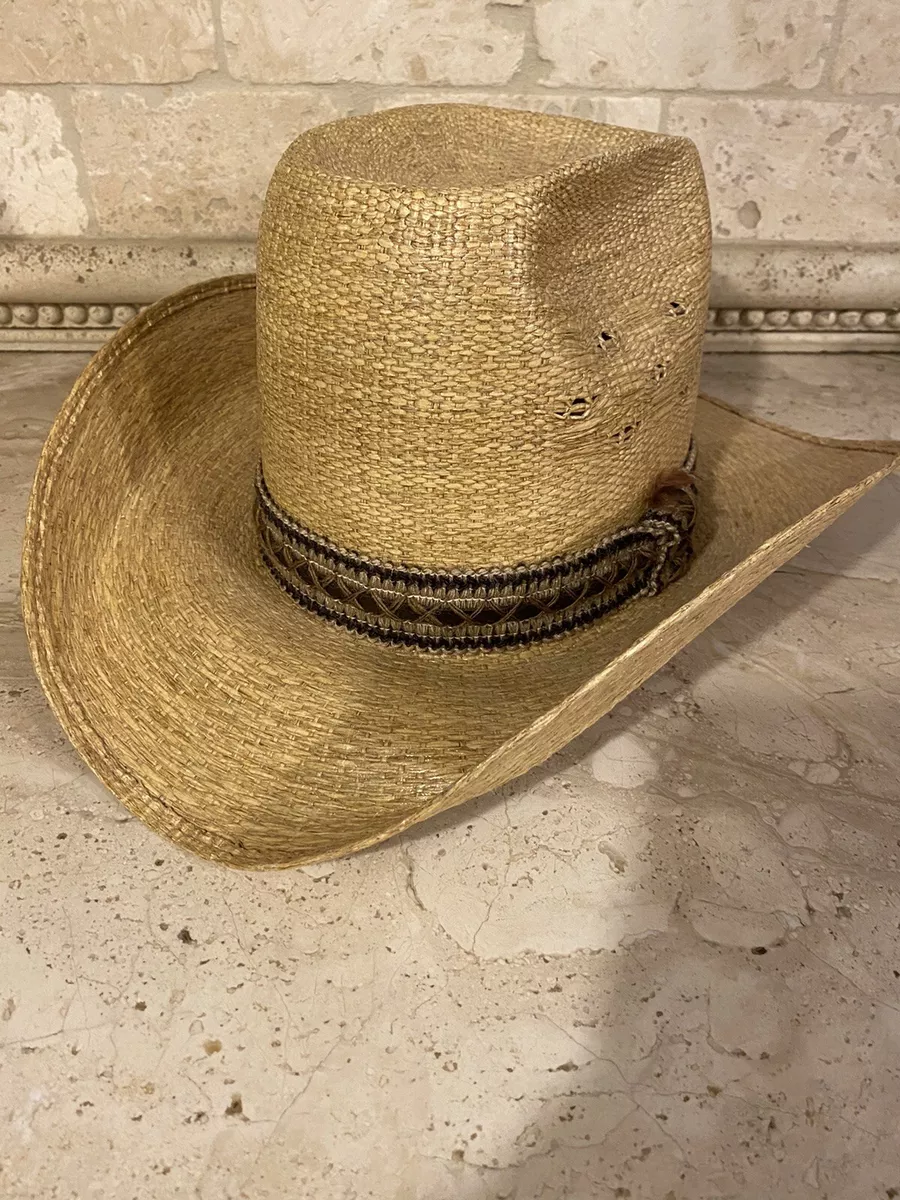 Vintage Stetson Roadrunner Western Straw Cowboy Hat Bryant Finish