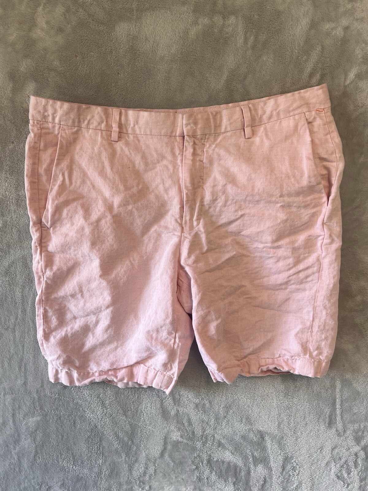Baird Mcnutt Linen Murano Men’s Preppy Pink Shorts Size 36