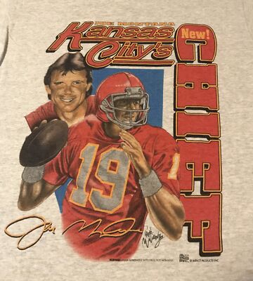 Vintage Joe Montana Shirt 90s “Kansas City's New! Chief” KC Chiefs, Mens  Large