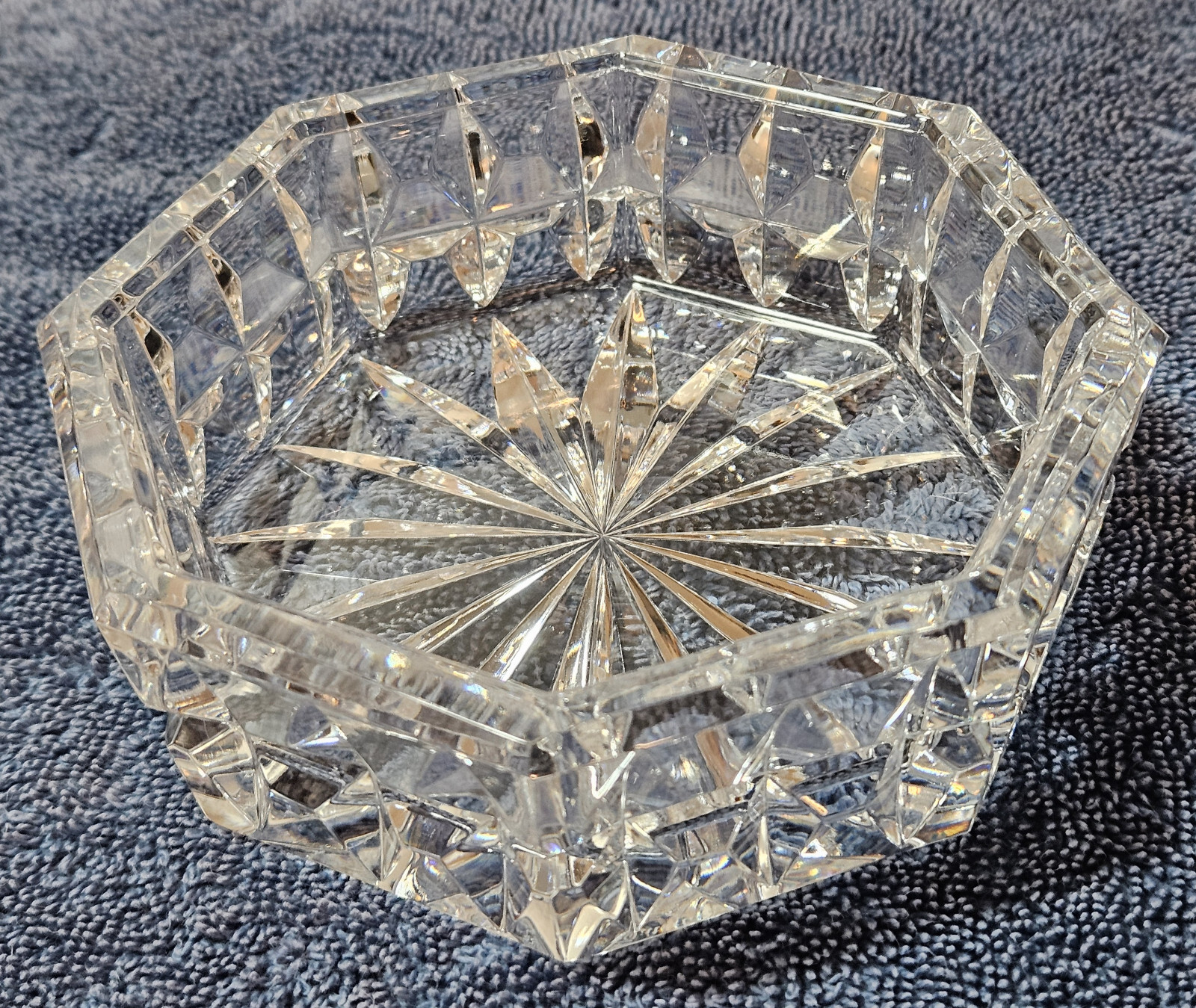 Vintage Waterford Lead Crystal Octagon Candy Dish with Squared Sides 5.5 Inch #1379