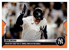 2022 Topps Now Orange Parallel #329 Jose Trevino Yankees 4/5