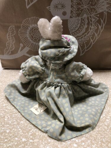 Hallmark 2002 Bunnies By The Bay Tussie Mussie Dressed Plush Bunny Rabbit *SAVE - Picture 3 of 7