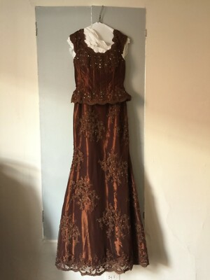 Jovani Evening 158425 - Formal Dress in Espresso, Unaltered Size 8 $750 |  eBay
