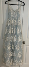 Say Yes To The Prom  Floral Lace Overlay Gown  Size 3/4