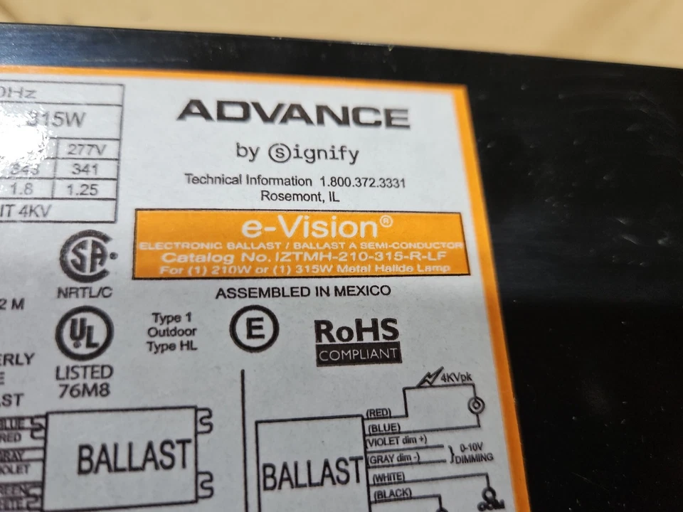 IZTMH210315RLF PHILIPS ADVANCE SIGNIFY 07357 IZTMH-210-315-R-LF 200V - 277V NEW - Image 2 of 4