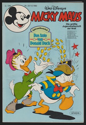 Micky Maus  Heft Nr.22 vom 1.6.1982  mit Beilage (Das Auto von Donald Duck)