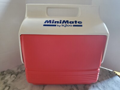Vintage Mini Mate By Igloo Personal 6-Can Cooler Red Clean & Ready To Use 
