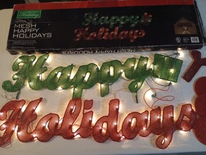 Happy Holidays Lighted Sign | eBay