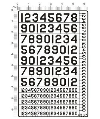Usa Font Numbers 1-9 And Alphabet Metal Decals_