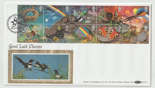 5/2/1991 UK GB FDC - Lucky Symbols (Greetings) - Benham BLCS61 - Yelverton Spec