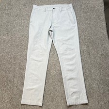 Callaway Mens Flat Front Golf Pants Light Gray 32x30 Polyester Elastane