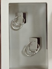 2 PCS I AM STERLING SILVER MINI HOOP HOOPS EARRINGS