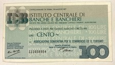 Italy Banknote 100 lire, 1977, Istituto Centrale di Banche e Banchieri
