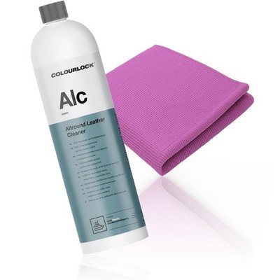Lederreinung Set Allround Leather Cleaner 1L Microfaser Poliertuch Boot Leder