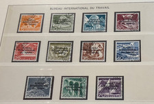 1937, Intern. Arbeitsorgination , Schweiz.  83 - 93  gestempelt