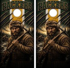 Packers Football Cornhole Board Wrap LAMINATED Decal Vinyl Sticker 5096