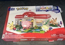 MEGA Pokémon Forest Pokemon Center 648 Piece Building Motion set Preowned