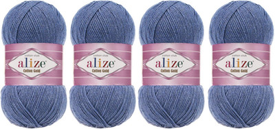 55% Cotton 45% Acrylic Yarn Alize Cotton Gold Thread Crochet Hand Knitting Art L