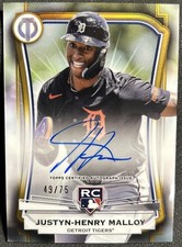 2025 Topps Tribute Justyn-Henry Malloy League Inauguration Gold Auto /75 #LIA-JM
