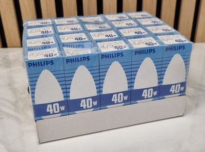 Philips Softone Kerze E14 40W Matt Glühbirne B35 20er Pack Tray Vintage Klassik