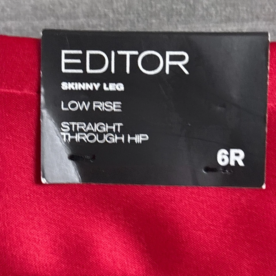 Express Pants 6 Red Satin Editor Low Rise Holiday Christmas Party Cocktail y2k - Image 4 of 4