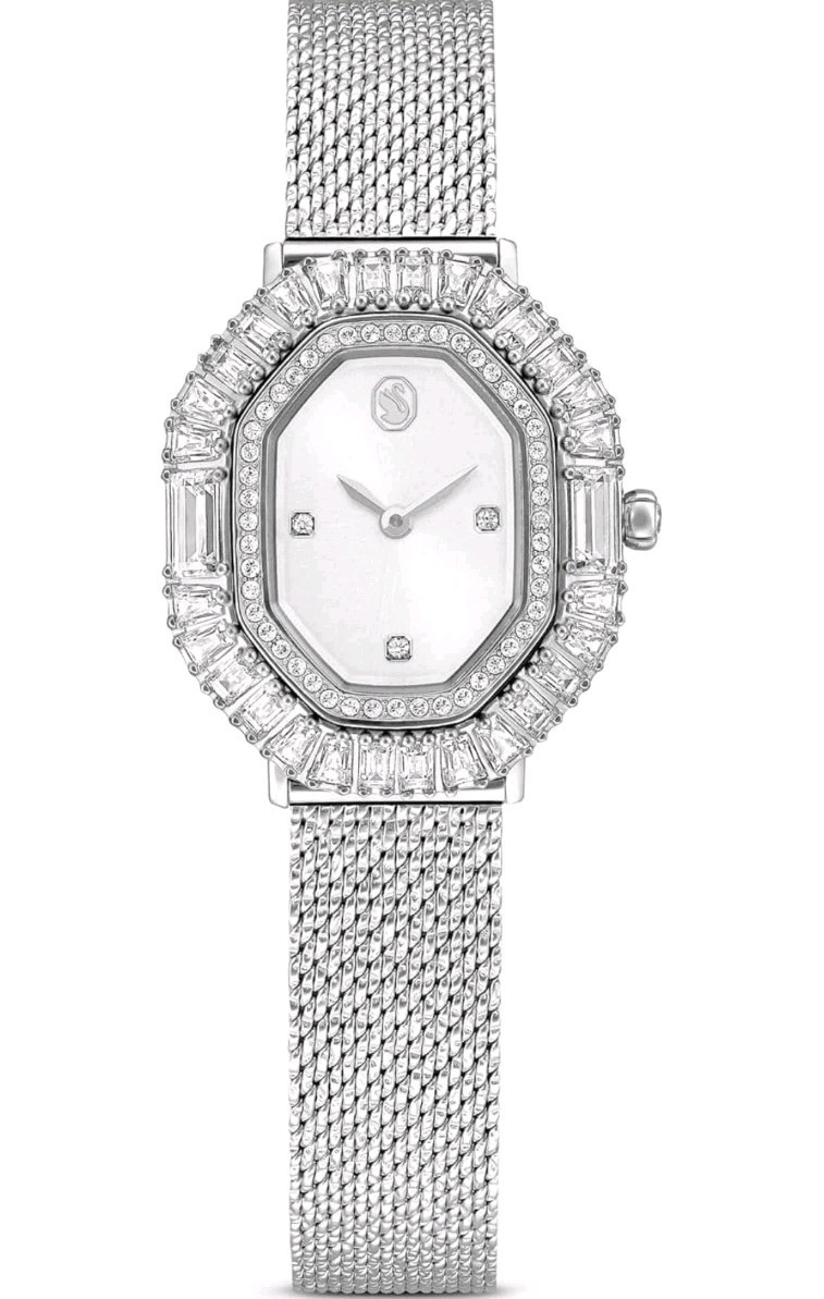 Swarovski Matrix Octagon Watch, Swiss Made, Clear Crystals, Gold