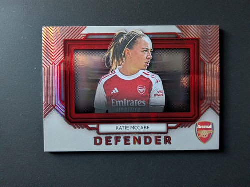 Katie McCabe Arsenal Womens Futera Platinum 25 26 Defender Red Numbered /39 Card