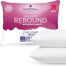 Image of Slumberdown 2 Pack Firm Pillows – Hotel Quality Support for Back & Side Sleepers