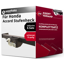 Für Accord VIII CU (Westfalia) Anhängerkupplung starr + E-Satz 13pol universell