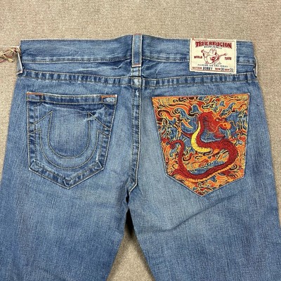Vintage Y2K True Religion Bobby Baggy Denim Jeans Mens Sizes