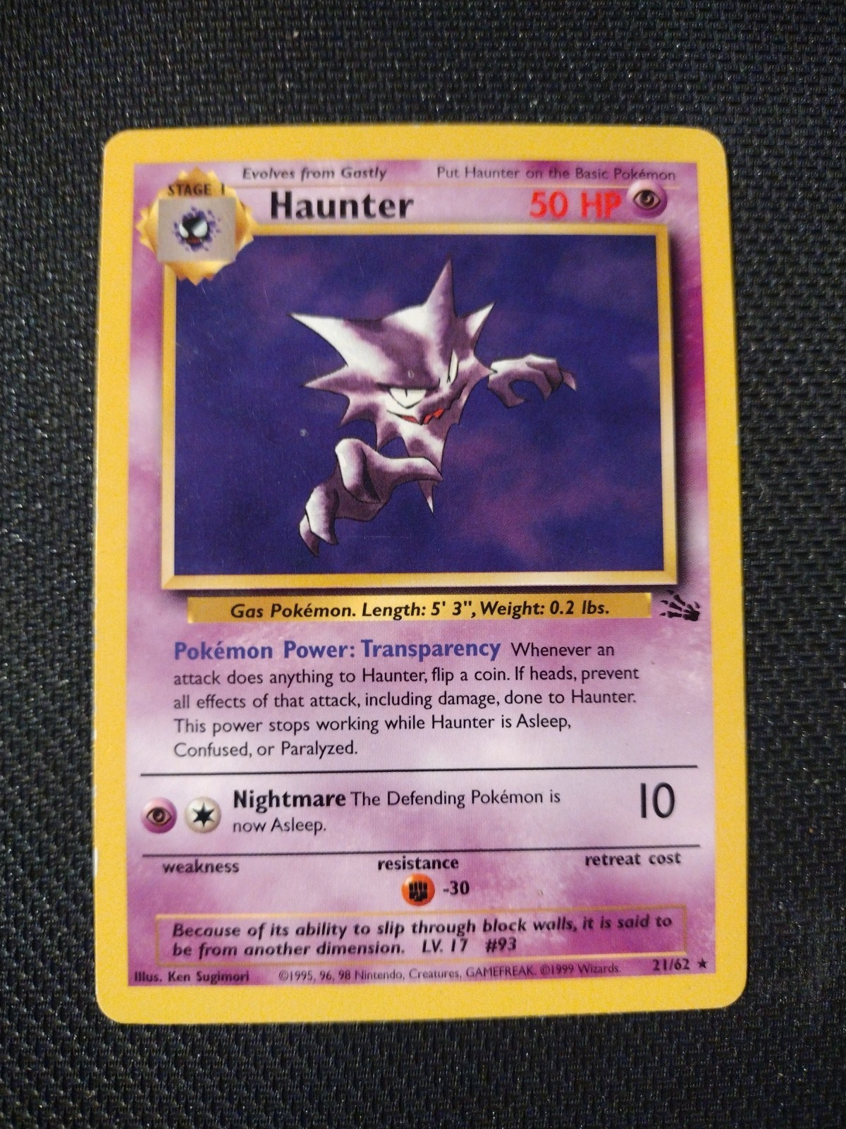 Haunter -  Pokemon TCG #6/62